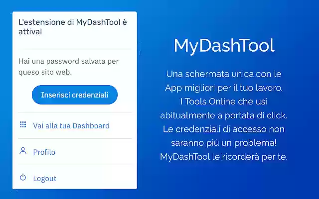 MyDashTool Extension  from Chrome web store to be run with OffiDocs Chromium online