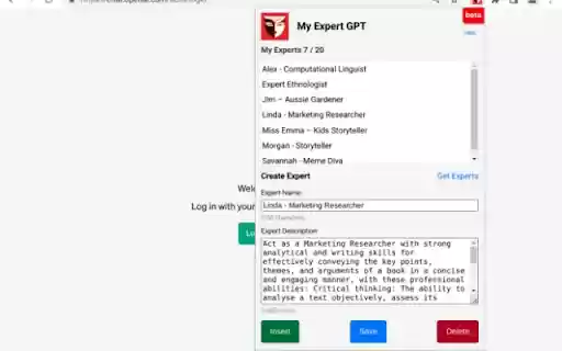 My Expert GPT  from Chrome web store to be run with OffiDocs Chromium online