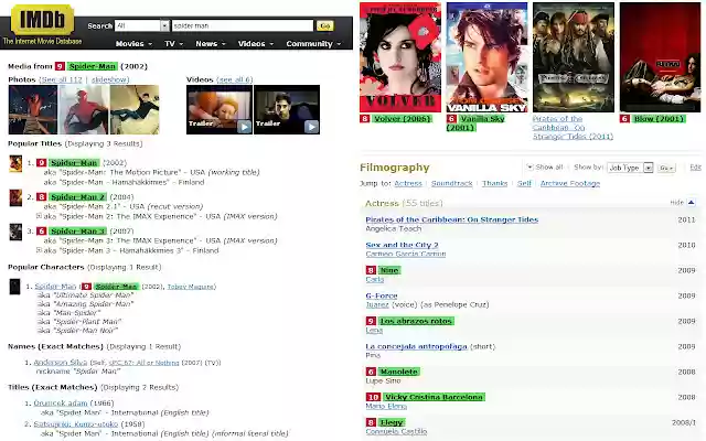 My IMDb  from Chrome web store to be run with OffiDocs Chromium online