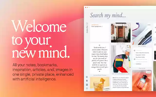 mymind — An extension for your mind  from Chrome web store to be run with OffiDocs Chromium online