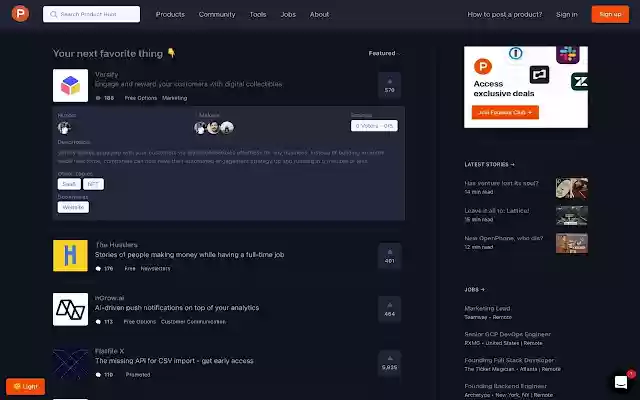 My Product Hunt  from Chrome web store to be run with OffiDocs Chromium online