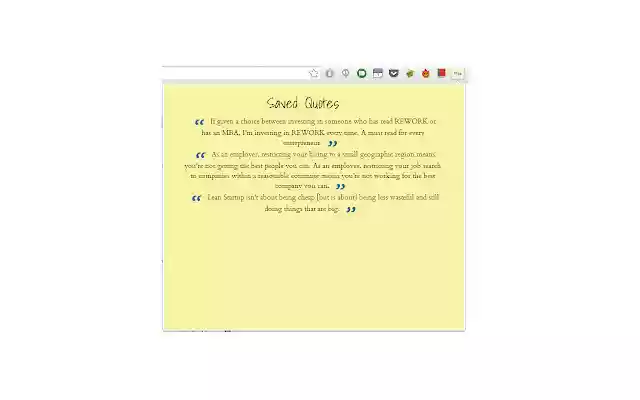 My Quotes  from Chrome web store to be run with OffiDocs Chromium online