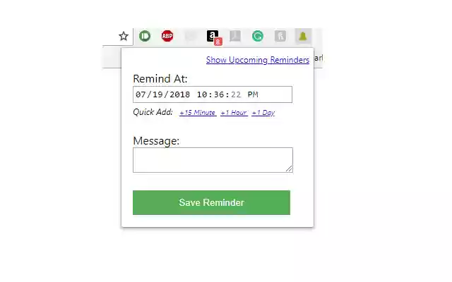 MyReminder Plugin  from Chrome web store to be run with OffiDocs Chromium online