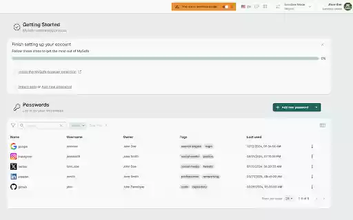 MySafe 2.0  from Chrome web store to be run with OffiDocs Chromium online