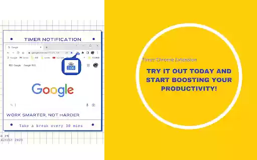 My Timer  from Chrome web store to be run with OffiDocs Chromium online