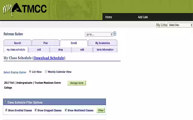 MyTMCC Schedule Exporter  from Chrome web store to be run with OffiDocs Chromium online