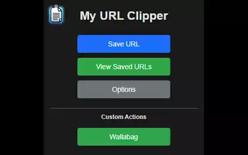 My URL Clipper from Chrome web store to be run with OffiDocs Chromium online My URL Clipper from Chrome web store to be run with OffiDocs Chromium online