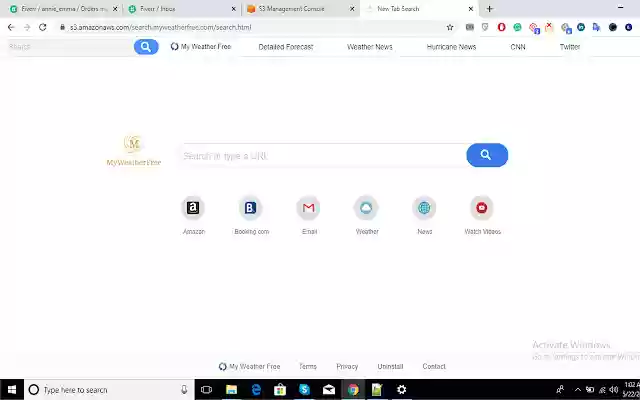 MyWeatherFree  from Chrome web store to be run with OffiDocs Chromium online