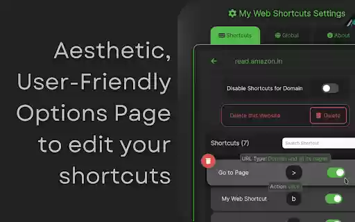 My Web Shortcuts  from Chrome web store to be run with OffiDocs Chromium online