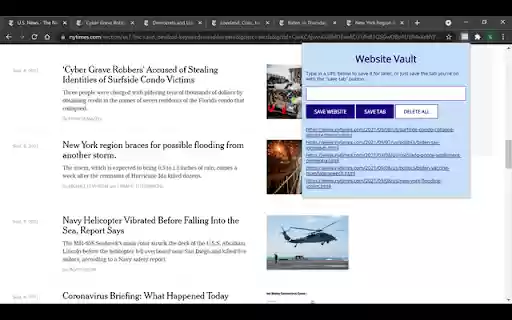 Chrome 网上应用店中的 My Website Vault 将与 OffiDocs Chromium 在线运行