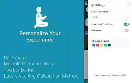 NamazTime (Prayer Times)  from Chrome web store to be run with OffiDocs Chromium online