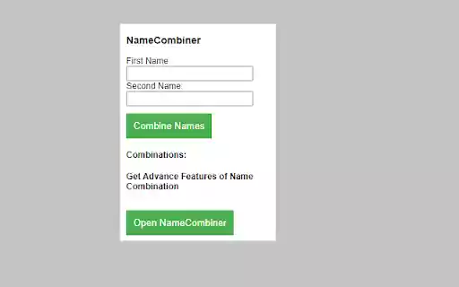 NameCombiner Quick Access  from Chrome web store to be run with OffiDocs Chromium online