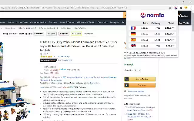 NaMia  from Chrome web store to be run with OffiDocs Chromium online