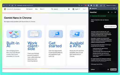NanoChat from Chrome web store to be run with OffiDocs Chromium online NanoChat from Chrome web store to be run with OffiDocs Chromium online