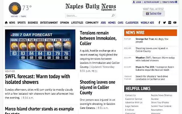 Naples Freely News  from Chrome web store to be run with OffiDocs Chromium online