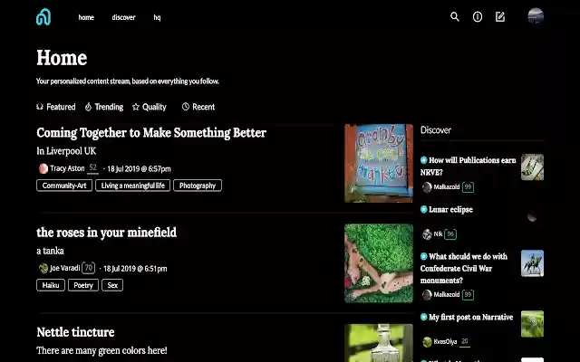 Narrative Dark Mode  from Chrome web store to be run with OffiDocs Chromium online