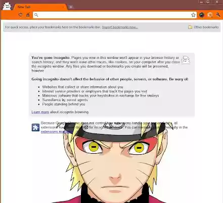 Naruto Google Chrome Theme  from Chrome web store to be run with OffiDocs Chromium online