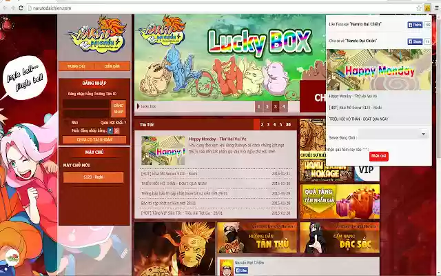 Naruto Đại Chiến de Chrome web store se ejecutará con OffiDocs Chromium en línea