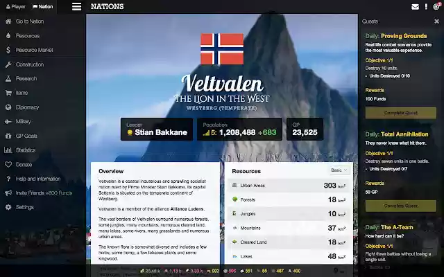 Nations  from Chrome web store to be run with OffiDocs Chromium online