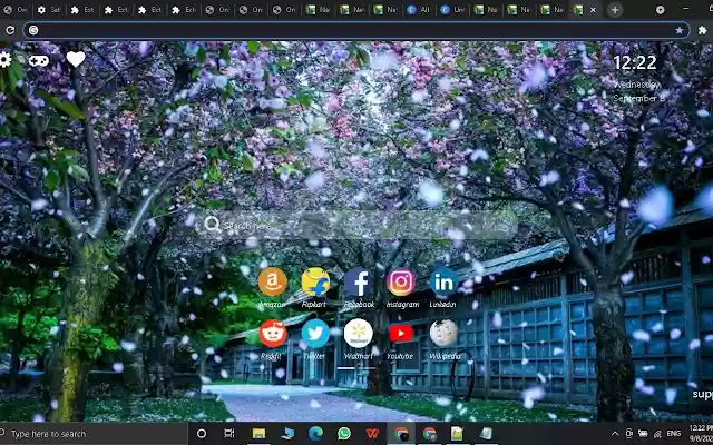 自然の風景の壁紙 Chrome Web ストアの新しいタブ テーマを OffiDocs Chromium online で実行