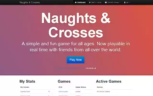 Naughts  Crosses  from Chrome web store to be run with OffiDocs Chromium online