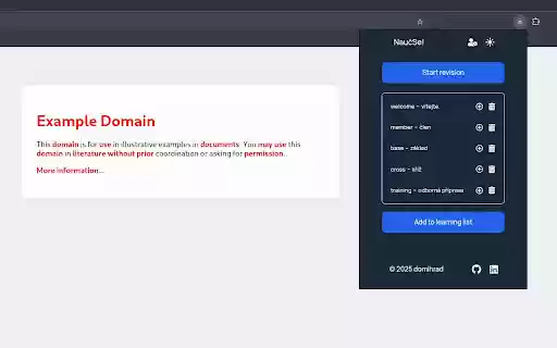 nauč se  from Chrome web store to be run with OffiDocs Chromium online
