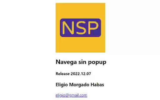 Navega sin popup  from Chrome web store to be run with OffiDocs Chromium online