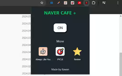 NAVER CAFE PLUS from Chrome web store to be run with OffiDocs Chromium online NAVER CAFE PLUS from Chrome web store to be run with OffiDocs Chromium online