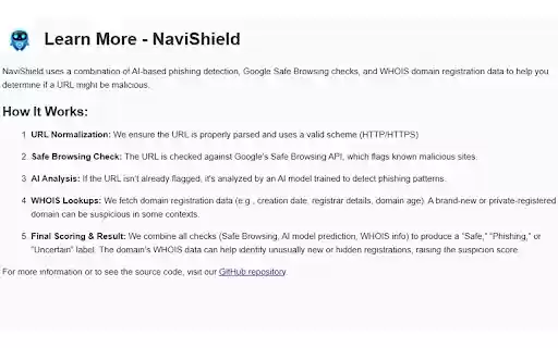 NaviShield  from Chrome web store to be run with OffiDocs Chromium online