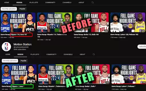 NBA Recaps Spoiler Free  from Chrome web store to be run with OffiDocs Chromium online
