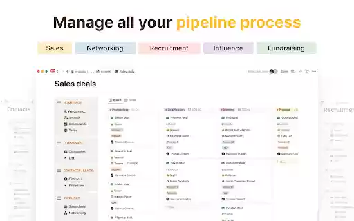 n crm v2: Notion CRM sync with LinkedIn  from Chrome web store to be run with OffiDocs Chromium online