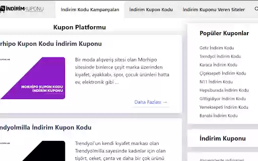 İndirim Kuponu  from Chrome web store to be run with OffiDocs Chromium online
