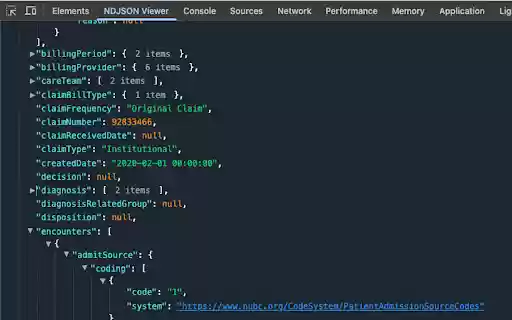 NDJSON Viewer  from Chrome web store to be run with OffiDocs Chromium online