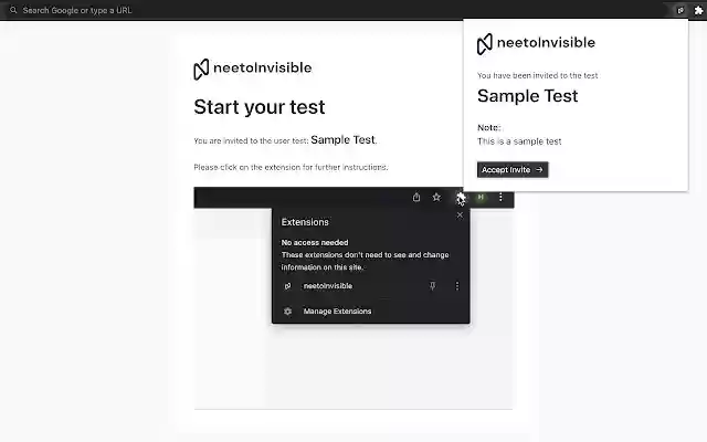 neetoInvisible from Chrome web store to be run with OffiDocs Chromium online neetoInvisible from Chrome web store to be run with OffiDocs Chromium online