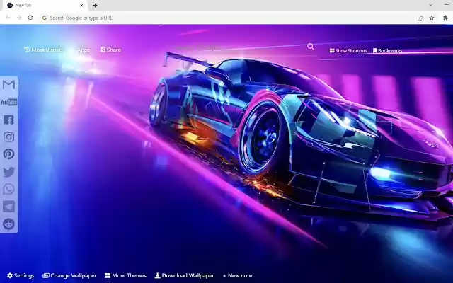 Neon Cars Wallpaper  from Chrome web store to be run with OffiDocs Chromium online