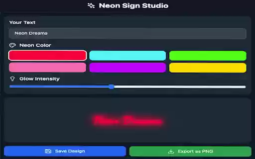 Neon Sign Studio from Chrome web store to be run with OffiDocs Chromium online Neon Sign Studio from Chrome web store to be run with OffiDocs Chromium online