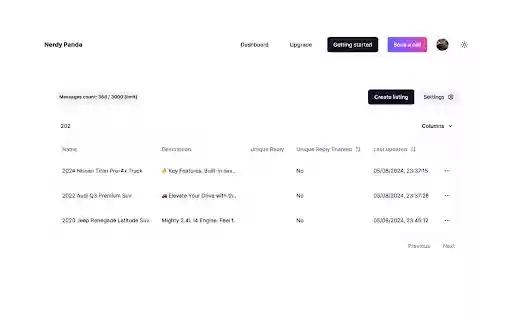 Nerdy Panda FB Marketplace Chatbot  from Chrome web store to be run with OffiDocs Chromium online