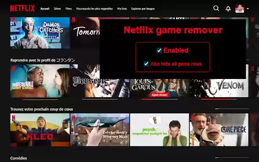 Netflix Game Remover from Chrome web store to be run with OffiDocs Chromium online Netflix Game Remover from Chrome web store to be run with OffiDocs Chromium online