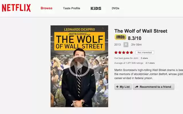 Netflix IMDB lookup  from Chrome web store to be run with OffiDocs Chromium online