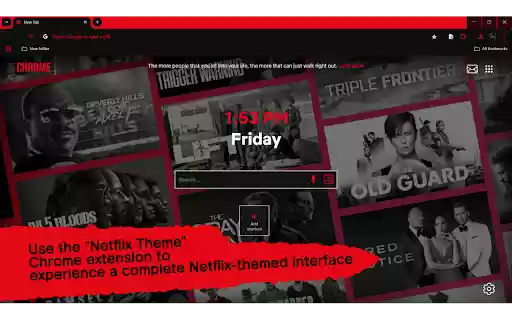 Netflix Theme Cinematic Scarlet  from Chrome web store to be run with OffiDocs Chromium online