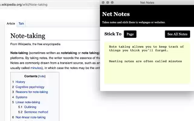 Net Notes from Chrome web store to be run with OffiDocs Chromium online Net Notes from Chrome web store to be run with OffiDocs Chromium online