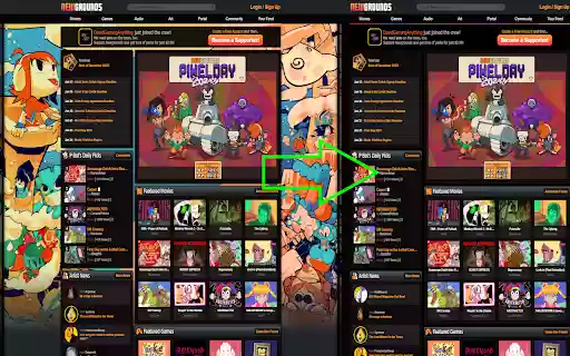 Newgrounds Background Remover  from Chrome web store to be run with OffiDocs Chromium online