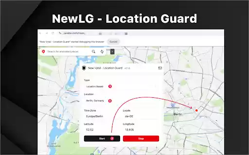 NewLG Location Guard  from Chrome web store to be run with OffiDocs Chromium online