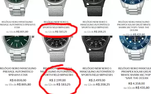 New Look Time mostrar preço  from Chrome web store to be run with OffiDocs Chromium online