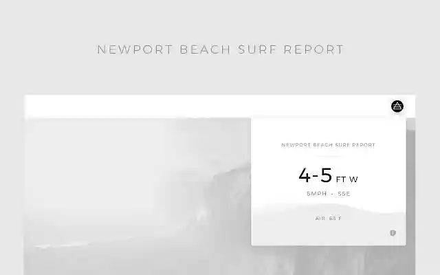 Newport Beach Surf Report  from Chrome web store to be run with OffiDocs Chromium online