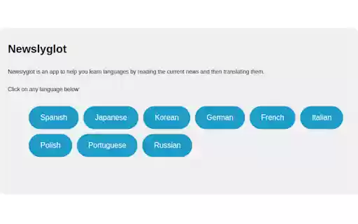 Newslyglot  from Chrome web store to be run with OffiDocs Chromium online
