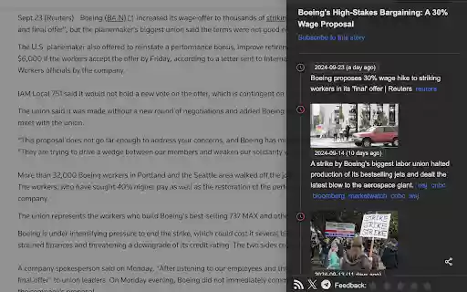 News Storyline  from Chrome web store to be run with OffiDocs Chromium online