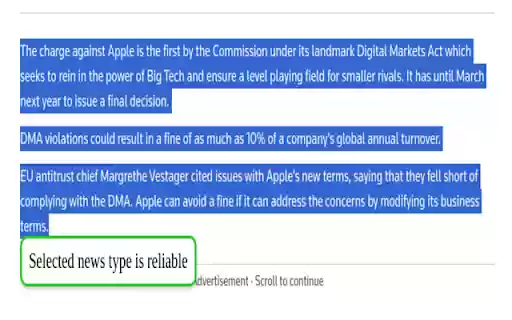 News Type Predictor  from Chrome web store to be run with OffiDocs Chromium online