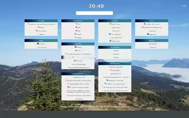 NewTabBookmarks  from Chrome web store to be run with OffiDocs Chromium online