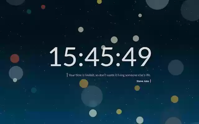 New Tab Clock  from Chrome web store to be run with OffiDocs Chromium online